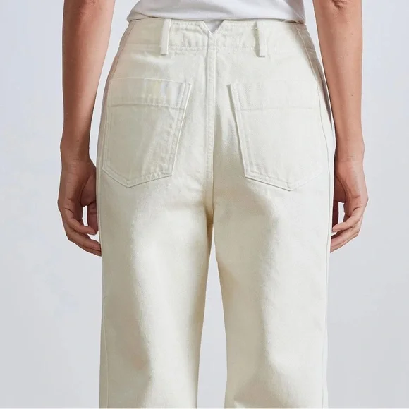 NWT Apiece Apart Cropped Meridian Jean - Ecru - Size 29 - Picture 4 of 9